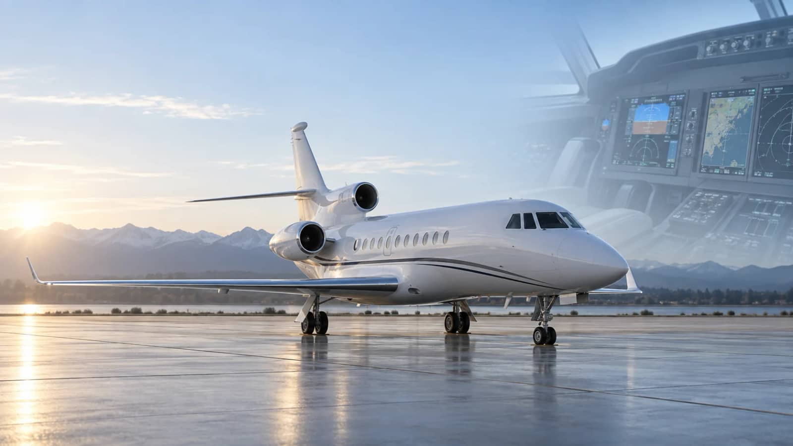 Illustrative aircraft concept used for the Falcon 900EX to EX EASy differential legacy Type Training record